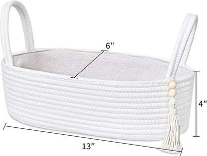 ABenkle Small Storage Basket, Jute Rope Woven Toilet Paper Tray Organizer - Image 2