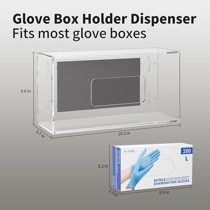 HIIMIEI Glove Holder for Wall Mount: Magnetic Gloves Box Holder, Acrylic - Image 6