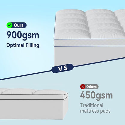 Mattress Topper Full Mattress Pad Cover Mattress Protector - Image 5