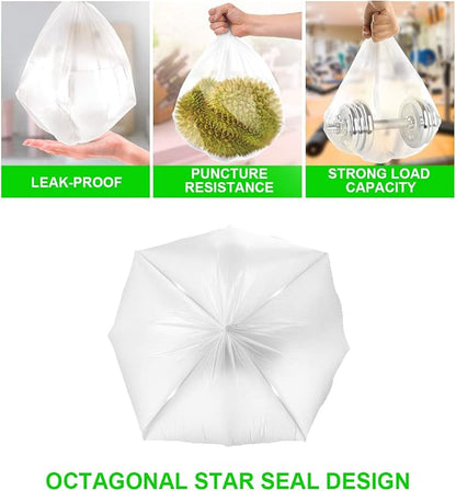 Small Clear Trash Bags – FORID 2.6 Gallon Garbage Bags Wastebasket Bin Liners - Image 3