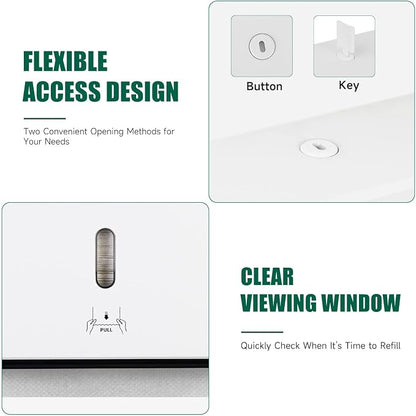 Wall-Mounted Paper Towel Dispenser – Fits Tri-Fold Towels up to 10x3.1 Inches - Image 4