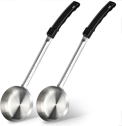 6 Ounce Solid Stainless Steel Portion Control Ladle Spoon -2Pcs Pizza Sauce by Unknown