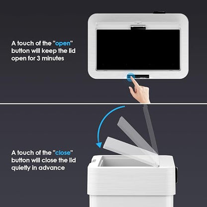 TLSUNNY 13.2 Gallon Motion Sensor Trash Can, Touchless Automatic Garbage Can - Image 4