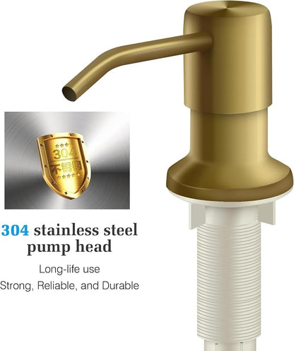Soap Dispenser for Kitchen Sink and Extension Tube Kit, Stainless Steel - Image 4