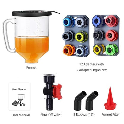 STONESTAR Engine Oil Funnel Kit, 18-Piece No Spill Oil Funnel Set - Image 4