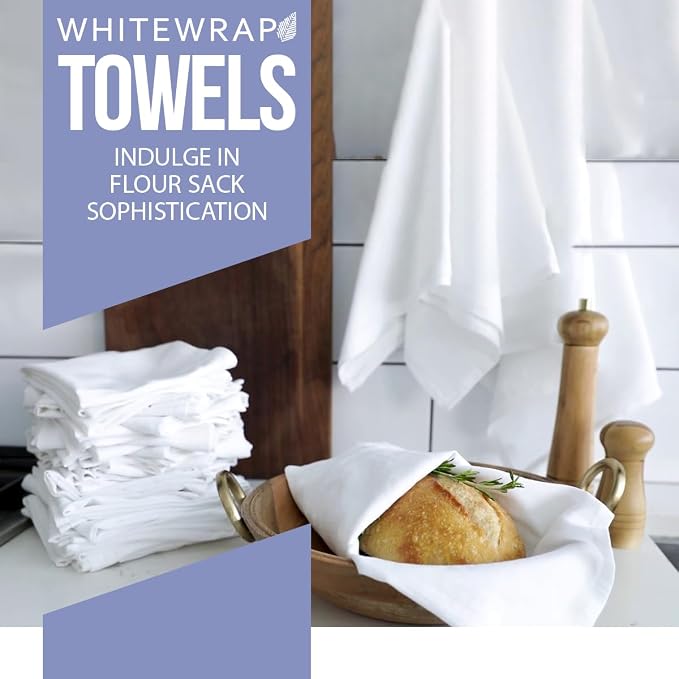 Flour Sack Towels | Tea Towel for Crafts| Kitchen Dish Cotton Blank Towel for - Image 2