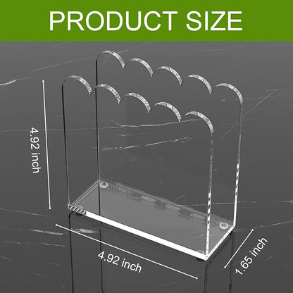 Acrylic Cocktail Napkin Holder, 2 Pack Clear Scalloped Napkin Dispenser - Image 3