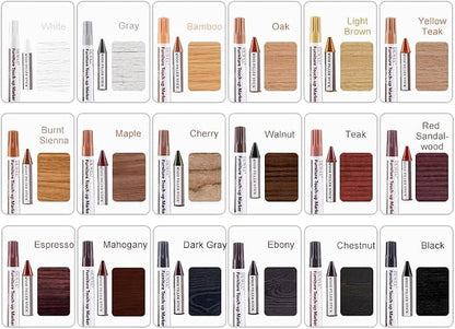 DEWEL Wood Furniture Markers & Filler Sticks Repair Kit, New Improved 18 Colors - Image 2