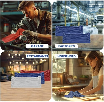 Auto Mechanic Shop Towels, 12 Pack - Image 2