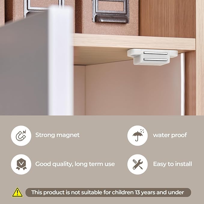 Cabinet Magnetic Catch Door Latch 30LB for Kitchen Drawer Magnets to Stay Closed Magnetic Catch Closet for Drawer（White 6 Pack）