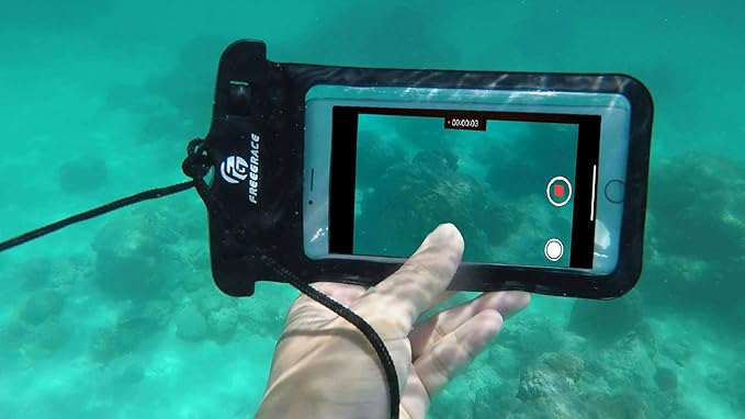 Freegrace Waterproof Pouches with Waist Strap / Pouch Case Bundle Set- Keep Your Phone & Valuables Dry and Safe - Waterproof Dry Bags for Boating Swimming Snorkeling Kayaking Beach Water Parks Pool