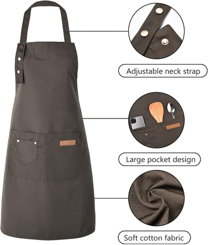 Tosewever Art Aprons for Women Painting Pottery Baking, Mens Buckle Straps - Image 2