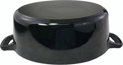 La Cuisine Enameled Cast Iron Oval Dutch Oven Casserole 6.75 QT 33x25x16cm Matt - Image 7