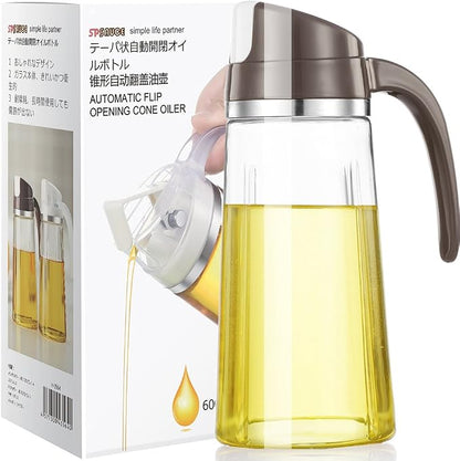 Marbrasse Auto Flip Olive Oil Dispenser Bottle, 20 OZ Leakproof Condiment by Marbrasse