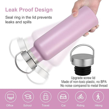 Neihepal 20 oz Insulated Water Bottles Bulk 8 Pack, Stainless Steel Double Wall - Image 4
