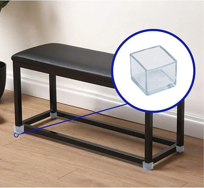 Still Awake 16 Pcs Transparent Square PVC Rubber Leg Tips Furniture Floor - Image 6