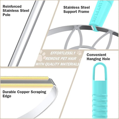 63“Ultra Long Carpet Rake by LINTPLUS-Heavy Duty Carpet Scraper & Pet Hair - Image 3