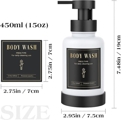 Luxspire Foaming Soap Dispenser, Glass Foam Pump Soap Dispenser, Non-Slip Hand - Image 8