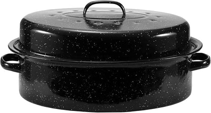 JY COOKMENT Granite Roaster Pan, Vegetable. Dishwasher Safe Cookware Fit by JYCOOKMENT