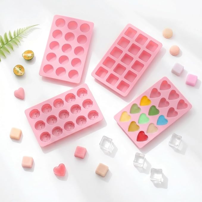 Cute Ice Cube Trays Silicone Chocolate Mold Wax Melt Molds Easy Release Ice - Image 4