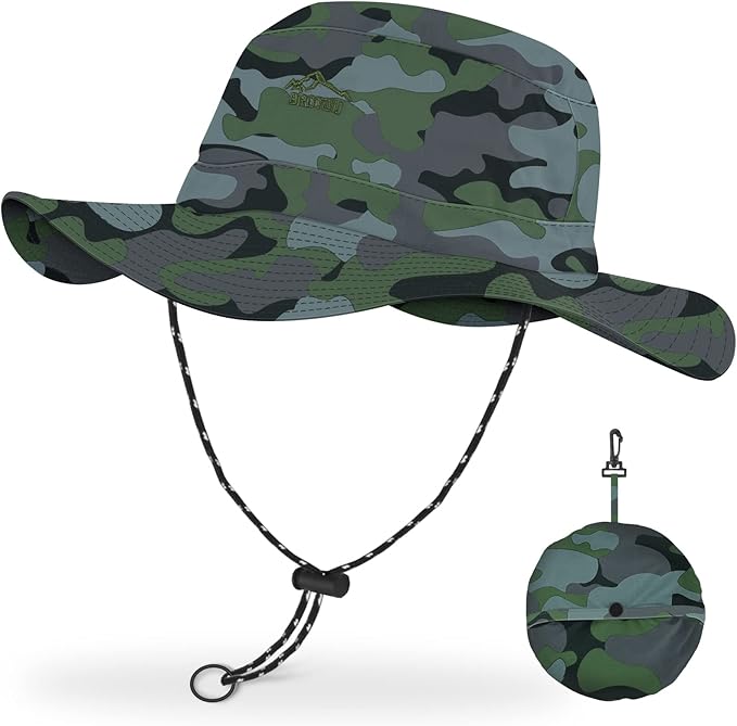 BROTOU Foldable Bucket Hats for Women/Men, UPF 50+ Wide Brim Sun Hat, Waterproof Fishing Cap with UV Protection
