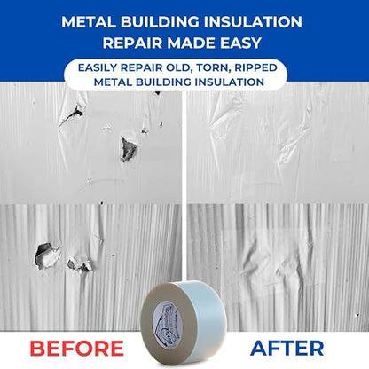 BlueTex Insulationㅤ 3" Wide x 180' Long White Vapor Barrier Seam Tape - Image 6