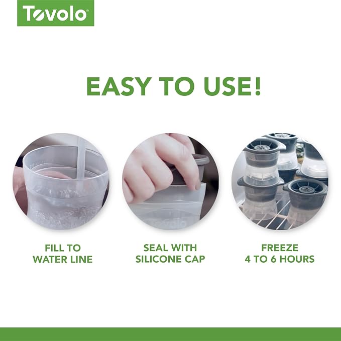Tovolo Heart Shaped Ice Cubes Mold Pack of 2 Large Craft Ice Molds - Image 5