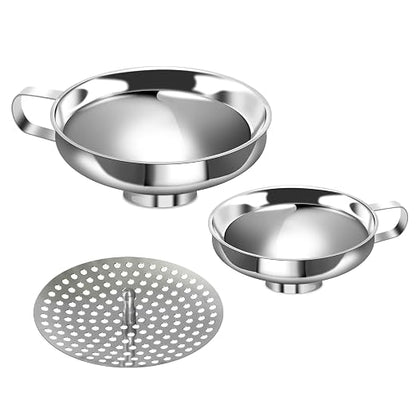 Stainless Steel Canning Funnel Set by Ecurfu