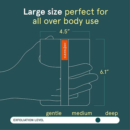 Cleanlogic Sport Exfoliating Body Scrubber, Large Exfoliator Tool - Image 3