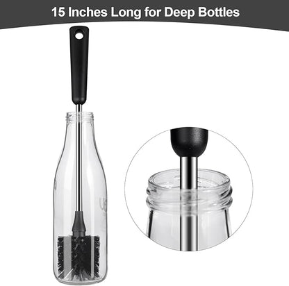 Water Bottle Brush with Straw Cleaner, 15 Inches Stainless Steel Handle Baby - Image 7