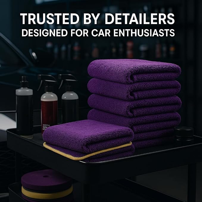 6 Pack Reusable Pak Details Micro Fiber Towels Car Detailing | 16x16 - Image 9