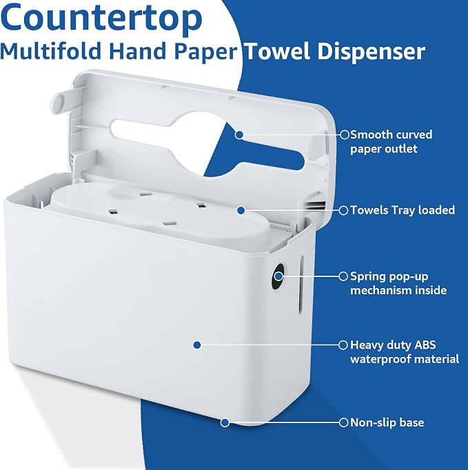 Paper Towel Dispenser Countertop, Hand Towel Dispenser, Commercial Paper Towel - Image 5