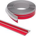 T-Shaped Door Draft Stopper, 1.97 in x 10 Ft Silicone Seal Strip for Windows Gaps, Weather Stripping Seal Strip Shower Sweep, Grey