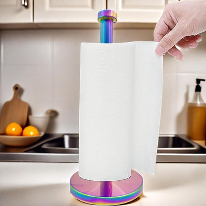 Stainless Steel Paper Towel Holder Countertop, Rainbow Kitchen Roll Holder Stand - Image 7