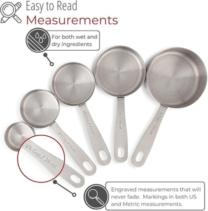 husMait Stainless Steel Measuring Cups - Image 4