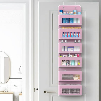 Simple Houseware 6 Clear Window Pocket Over Closet Door Storage Hanging - Image 5