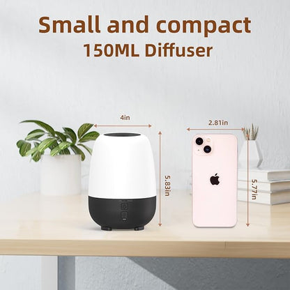 150ML Cordless Essential Oil Diffuser, Built-in 6000mAH Rechargeable Battery - Image 2