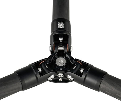 Leofoto Professional Camera Tripod, 46" Compact Carbon Fiber Tripod for DSLR Video Camcorder, 4 Leg Sections, 360° Ball Head, Max Load 8KG/18Lb (LS-254CX+LH-30)