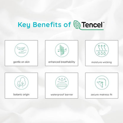 PUREgrace Tencel Mattress Protector – Waterproof, Noiseless Cover - Image 5