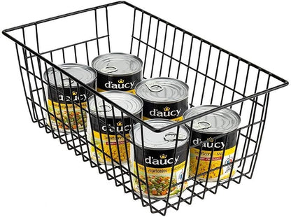 SANNO Freezer Baskets Wire Storage Baskets Closet Baskets Bin Farmhouse - Image 5