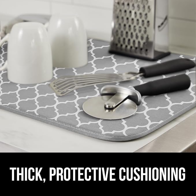GORILLA GRIP Ultra Water Absorbent Microfiber Dish Drying Mat, Quick Dry Thick - Image 7