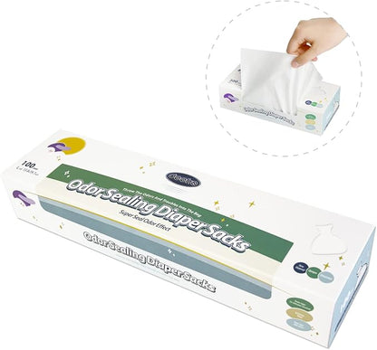 Odor Sealing Disposable Diaper Bags XS/300 Count Diaper Sacks Scented Diaper by deefre