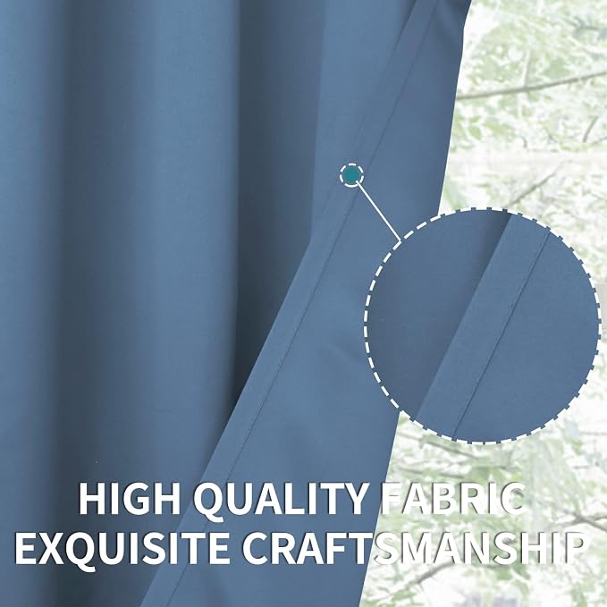 BGment Denim Blue Blackout Curtains 36 Inches Long - Image 6