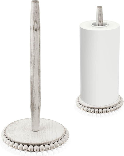 Farmhouse Paper Towel Holder Countertop White Wood Rustic Christmas Paper Towel by Yoande
