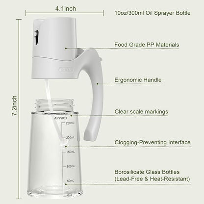Ultrean Oil Sprayer for Cooking, 10oz/300ml Olive Oil Dispenser Bottle for - Image 4
