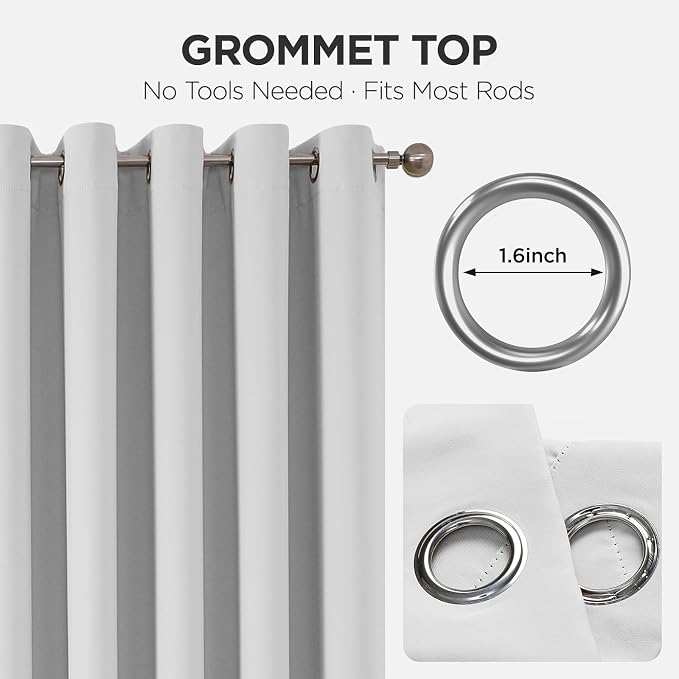 Joydeco Blackout Door Curtain for Doorway Privacy 108 Inches Long, Grommet - Image 9