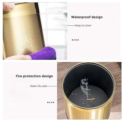 2.6Gallon/10L Brass Gold Bathroom Trash Can - Image 3