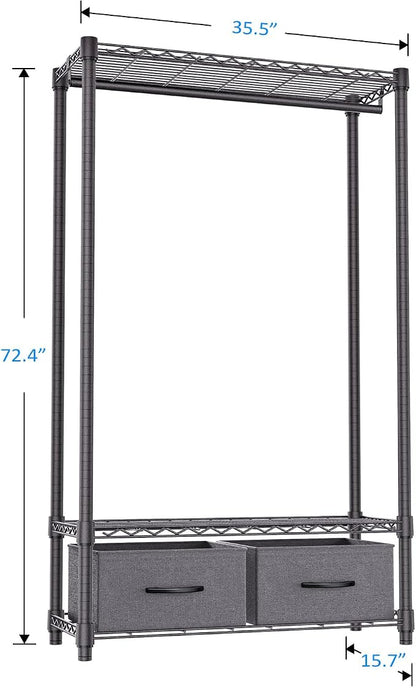 IZEUK Heavy Duty Garment Rack Wire Clothes Rack - Image 7