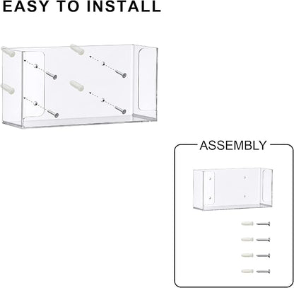 Amazing Abby Acrylic Glove Box Holder, Wall-Mounted Glove Dispenser, Floating - Image 7