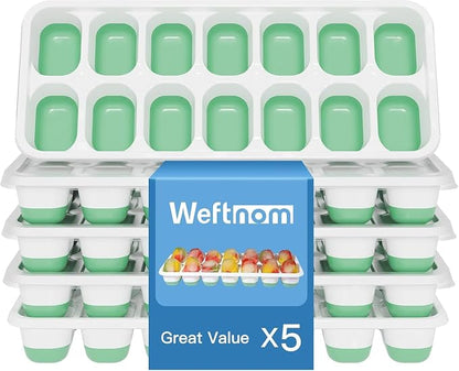 Ice Cube Tray, Ice Cube Trays for Freezer 5 Pack by WEFTNOM